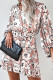 Fashion Casual Print Split Joint V Neck A Line Dresses