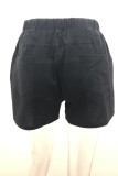 Fashion Casual Solid Pocket Loose High Waist Straight Bottoms