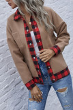 Fashion Casual Solid Split Joint Turndown Collar Outerwear