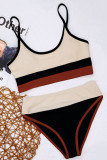 Fashion Vacation Solid Split Joint Swimwears