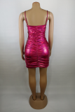 Sexy Gradual Change Split Joint Spaghetti Strap Wrapped Skirt Dresses