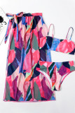 Fashion Sexy Print Split Joint Swimwears