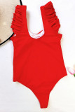 Fashion Simplicity Solid Hollowed Out Swimwears
