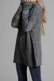 Casual Solid Split Joint Turtleneck Tops Sweater