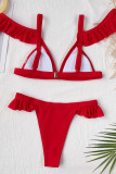 Fashion Sexy Solid Split Joint Swimwears