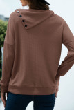 Fashion Casual Solid Split Joint Turndown Collar T-Shirts
