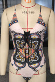 Fashion Sexy Print Frenulum Swimwears