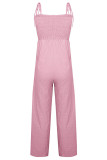 Fashion Casual Solid Split Joint Spaghetti Strap Loose Jumpsuits