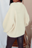 Casual Striped Solid Basic O Neck Tops Sweater