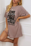 Fashion Street Print O Neck T-Shirts