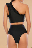 Fashion Sexy Solid Split Joint Swimwears