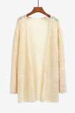 Casual Solid Hollowed Out Tops