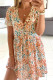 Fashion Street Print Split Joint V Neck A Line Dresses