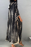 Fashion Vacation Print Slit Swimwears Cover Up