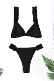 Fashion Sexy Patchwork Frenulum Swimwears