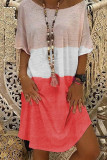 Fashion Street Solid Split Joint O Neck Princess Dresses