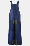 Fashion Street Print Split Joint Spaghetti Strap Loose Jumpsuits