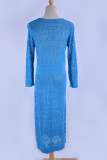 Fashion Vacation Solid Hollowed Out Swimwears Cover Up