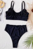 Fashion Sexy Solid Split Joint Swimwears