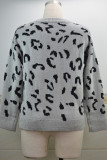 Fashion Casual Print O Neck Tops