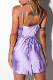 Fashion Street Solid Spaghetti Strap A Line Dresses