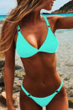 Fashion Sexy Solid Split Joint Swimwears