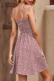 Fashion Bohemian Print Split Joint Spaghetti Strap A Line Dresses