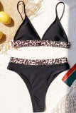 Fashion Sexy Leopard Split Joint Swimwears