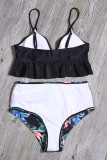 Fashion Sexy Print Split Joint Swimwears