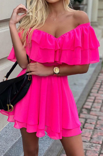 Fashion Celebrities Solid Split Joint Off the Shoulder A Line Dresses