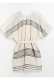 Fashion Vacation Striped Split Joint Swimwears Cover Up