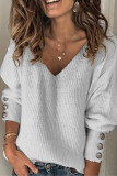 Fashion Casual Solid V Neck Tops