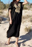 Fashion Vacation Print Split Joint Swimwears Cover Up
