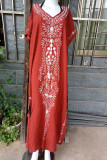 Fashion Vacation Print Split Joint Swimwears Cover Up