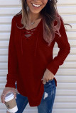 Fashion Casual Adult Solid Split Joint V Neck Tops