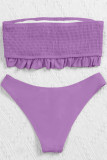 Fashion Simplicity Solid Split Joint Swimwears