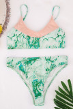 Fashion Sexy Print Split Joint Swimwears