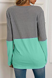 Fashion Casual Solid Split Joint O Neck T-Shirts