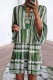 Casual Print Split Joint V Neck A Line Dresses