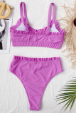 Fashion Sexy Solid Split Joint Swimwears