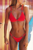 Fashion Sexy Solid Split Joint Swimwears