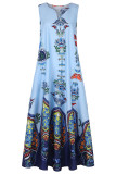 Fashion Sexy Print V Neck Printed Dresses