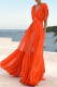 Fashion Street Solid Split Joint V Neck Waist Skirt Dresses