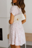 Fashion Sweet Print V Neck A Line Dresses