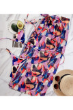 Fashion Vacation Print Split Joint Swimwears Three-piece Set