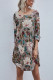 Fashion Casual Print O Neck A Line Dresses