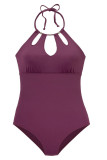 Fashion Simplicity Solid Hollowed Out Swimwears