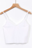 Fashion Sexy Solid Split Joint V Neck Tops