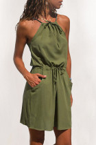 Fashion Simplicity Print Split Joint Spaghetti Strap A Line Dresses