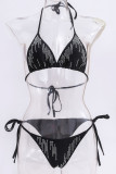 Fashion Sexy Solid Split Joint Swimwears